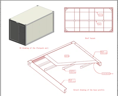 Indoneziya kon lageri uchun maxsus modulli bino dizayni