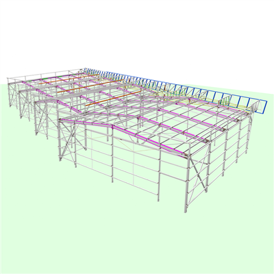 Papua-Yangi Gvineya uchun 5 tonnalik kranli 18m × 55m × 6m po'lat omborining konstruktiv dizayni